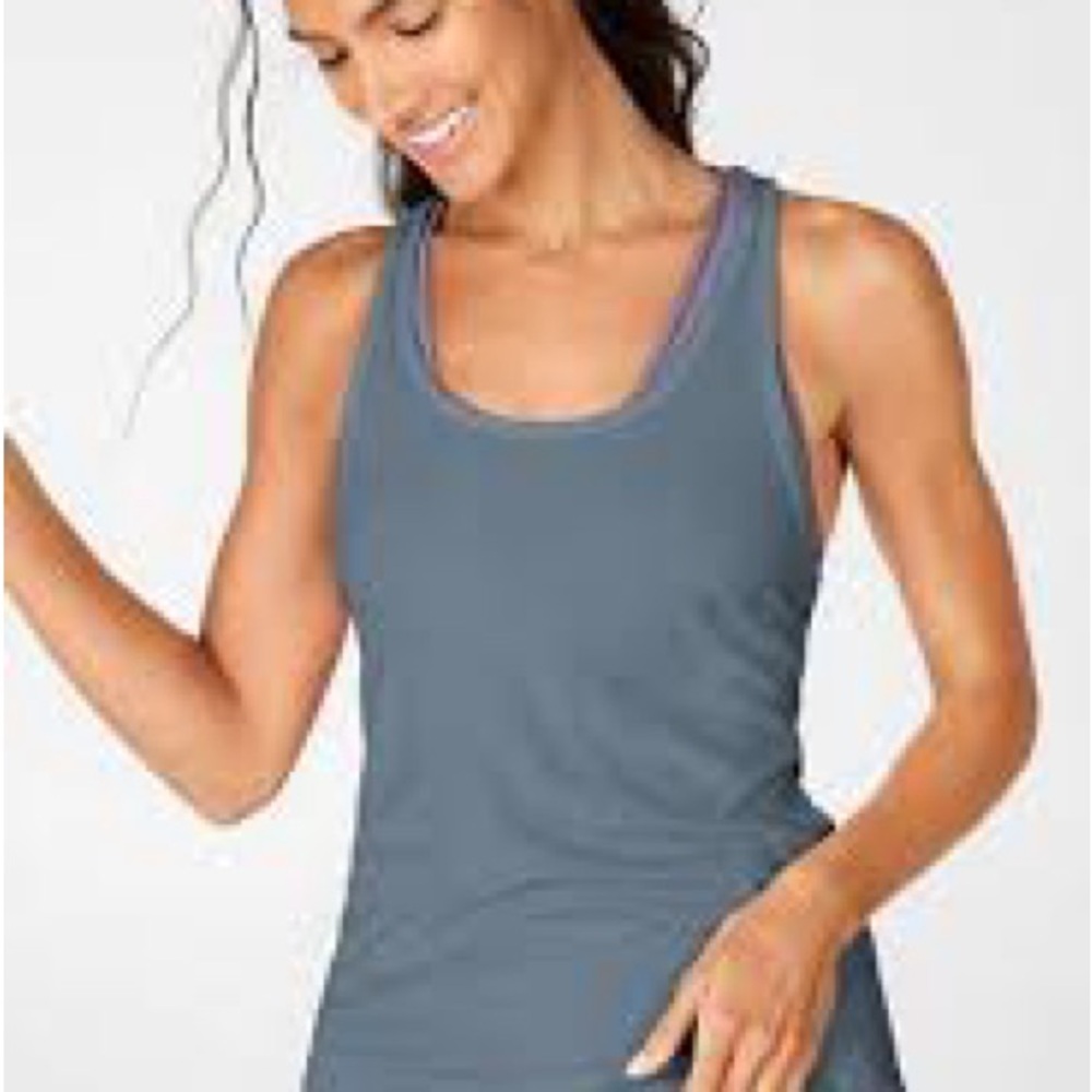 Fabletic tank top size S sage green